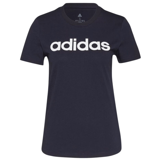 Adidas Γυναικεία κοντομάνικη μπλούζα Essentials Slim Logo Linear Tee